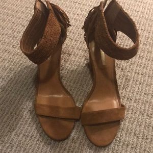 BCBG block heels...suede camel brown
